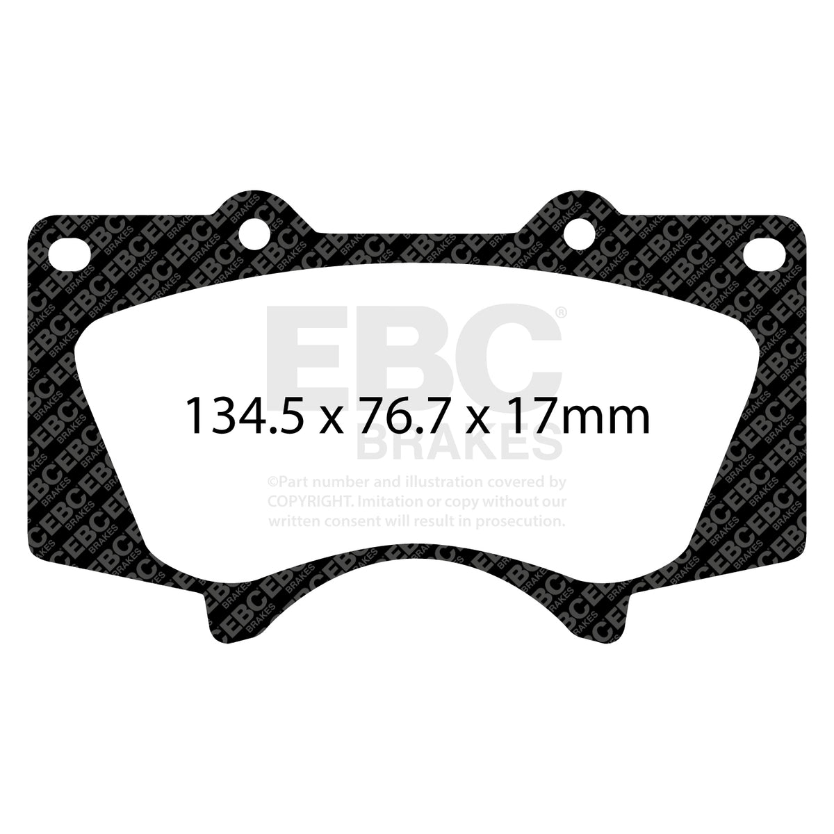 EBC Front BlueStuff Brake Pads - Toyota Fortuner / Toyota Landcruiser (DP51657NDX) — view 2