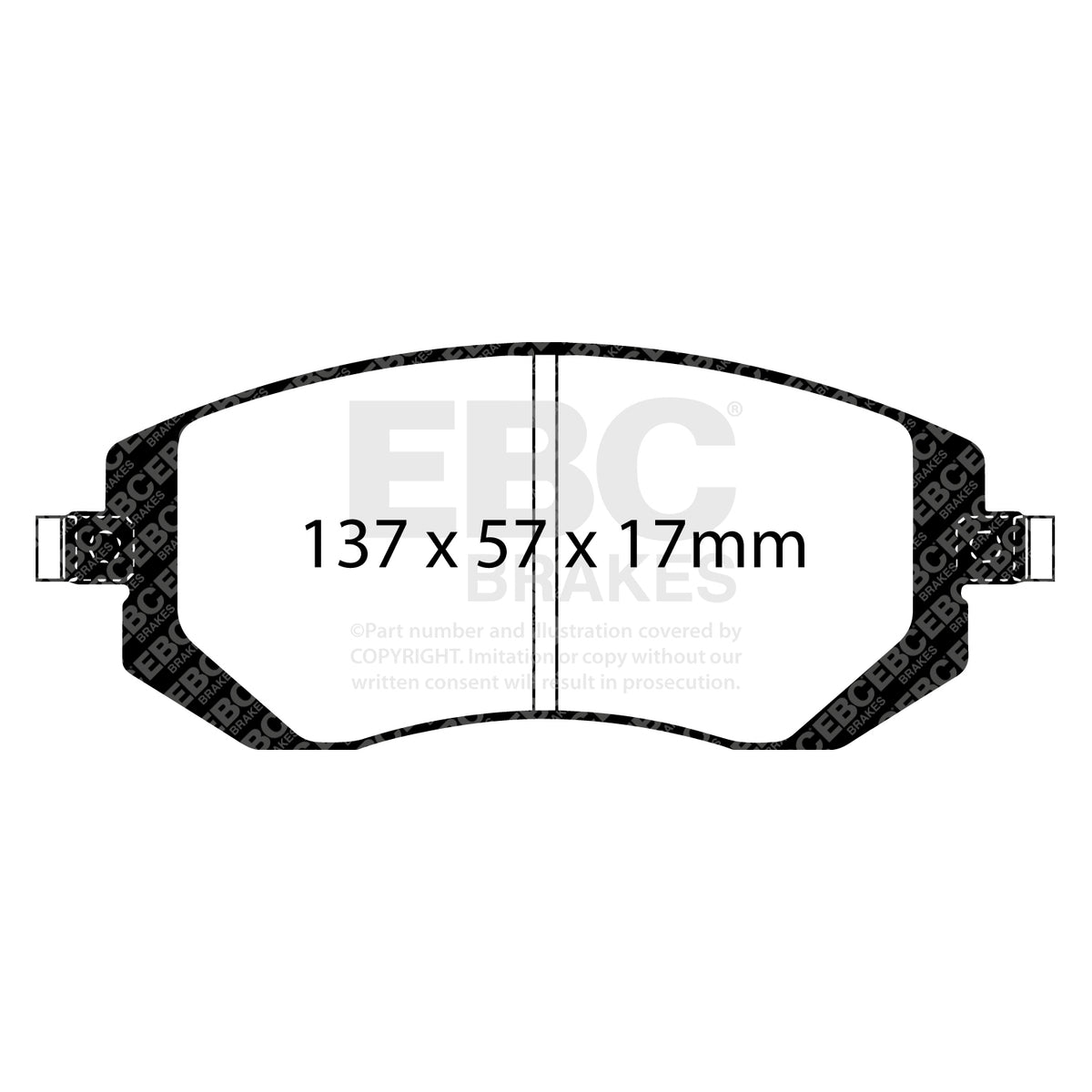 EBC Front BlueStuff Brake Pads - Subaru Legacy / Subaru Forester (DP51661NDX) — view 2