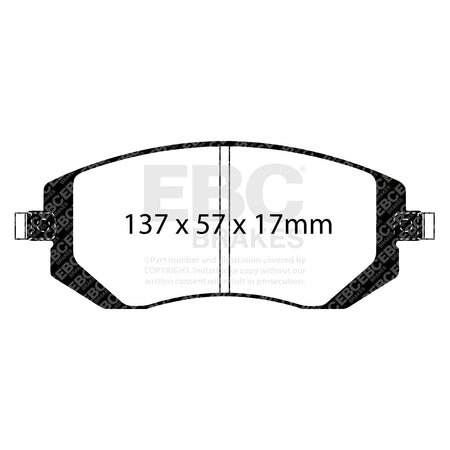 EBC Front Ultimax Brake Pads - Subaru Legacy / Subaru Forester (DP1661) — view 2
