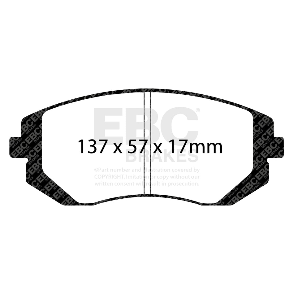 EBC Front Racing RP-1 Brake Pads - Subaru Legacy / Subaru Impreza (DP81661RP1) — view 2