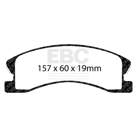 EBC Front GreenStuff Brake Pads - Jeep Grand Cherokee (DP61664) — view 2
