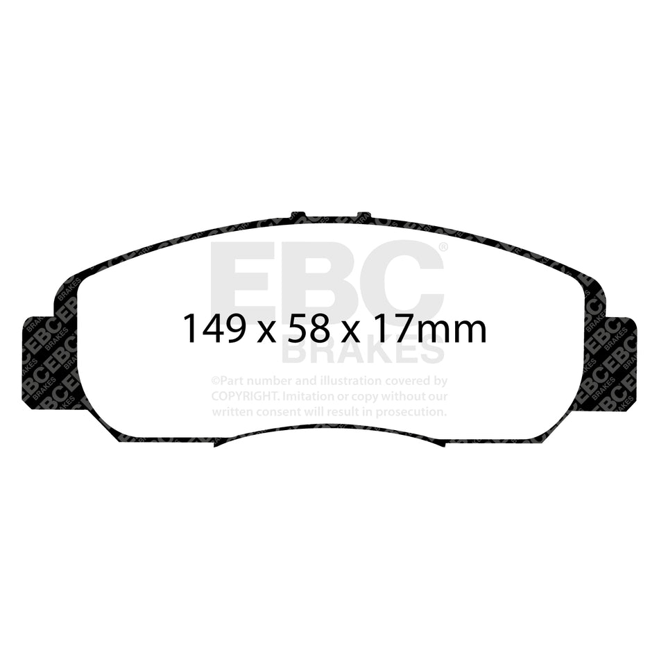 EBC Front Ultimax Brake Pads - Honda FR-v / Honda Stepwagon (DP1669) — view 2