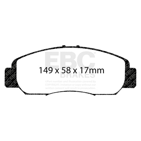 EBC Front GreenStuff Brake Pads - Honda FR-v / Honda Stepwagon (DP21669) — view 2