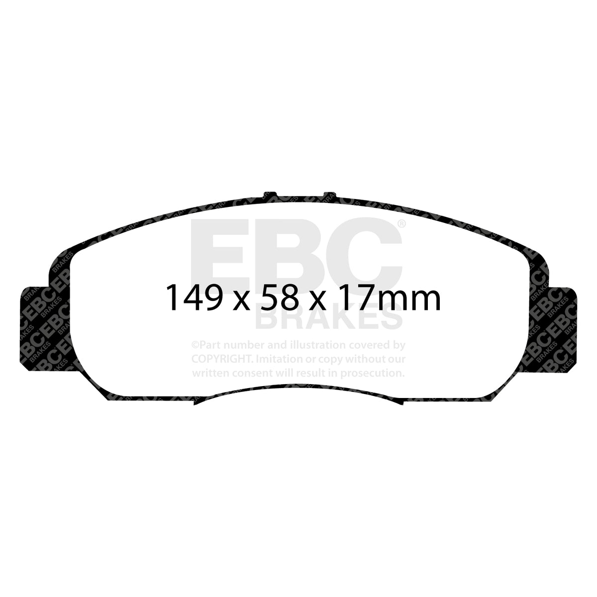 EBC Front YellowStuff Brake Pads - Honda FR-v / Honda Stepwagon (DP41669R) — view 2