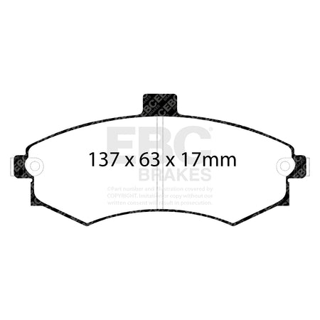 EBC Front Ultimax Brake Pads - Hyundai Matrix / Hyundai Elantra (DP1670) — view 2