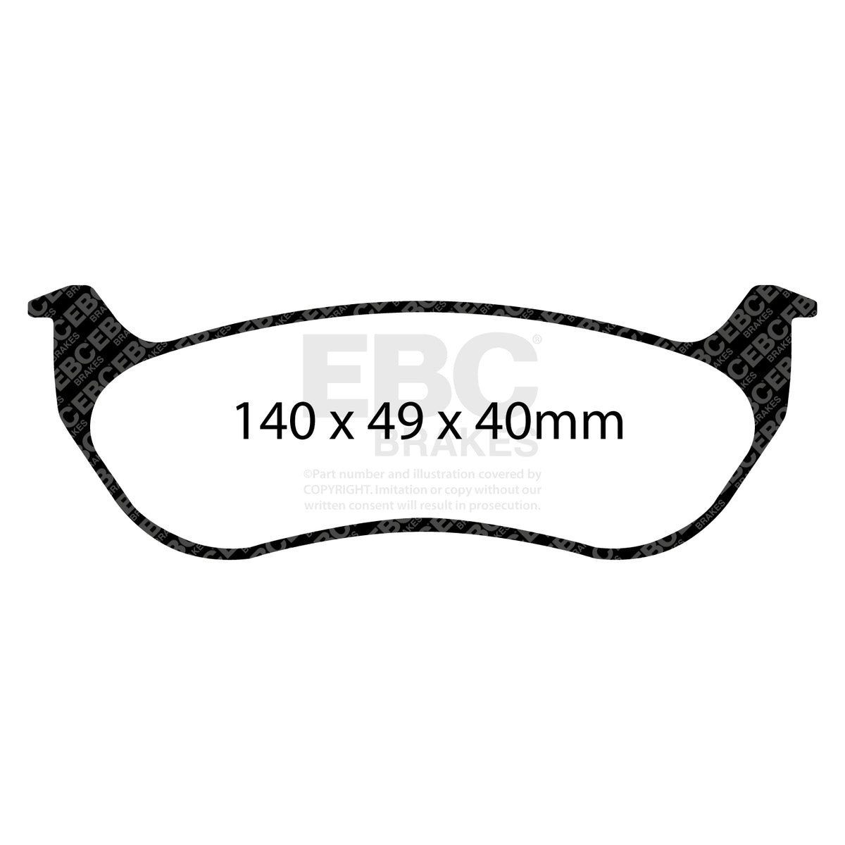 EBC Rear YellowStuff Brake Pads - Jeep Cherokee / Jeep Wrangler (DP41673R) — view 2