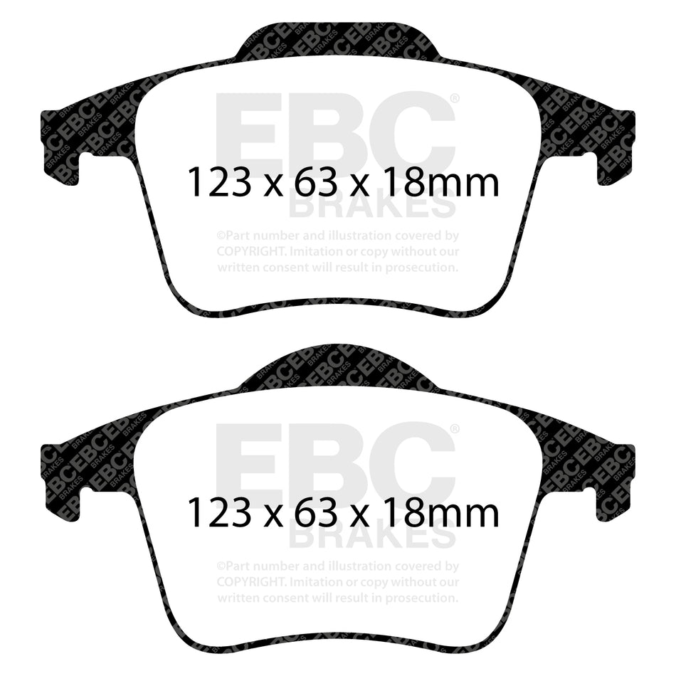 EBC Rear YellowStuff Brake Pads - Volvo Xc90 (1st Gen) (DP41680R) — view 2