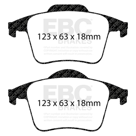 EBC Rear Ultimax Brake Pads - Volvo Xc90 (1st Gen) (DP1680) — view 2