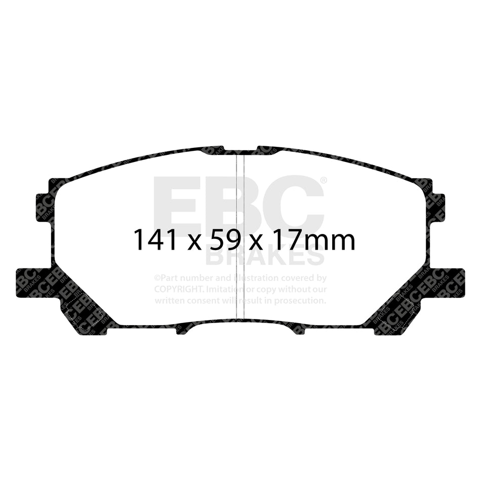EBC Front Ultimax Brake Pads - Toyota Harrier / Lexus RX300 (DP1681) — view 2
