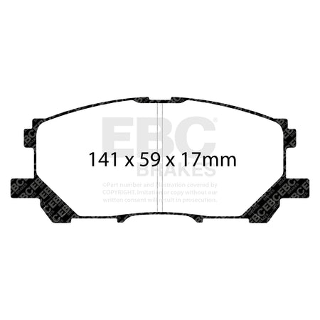 EBC Front YellowStuff Brake Pads - Toyota Harrier / Lexus RX300 (DP41681R) — view 2