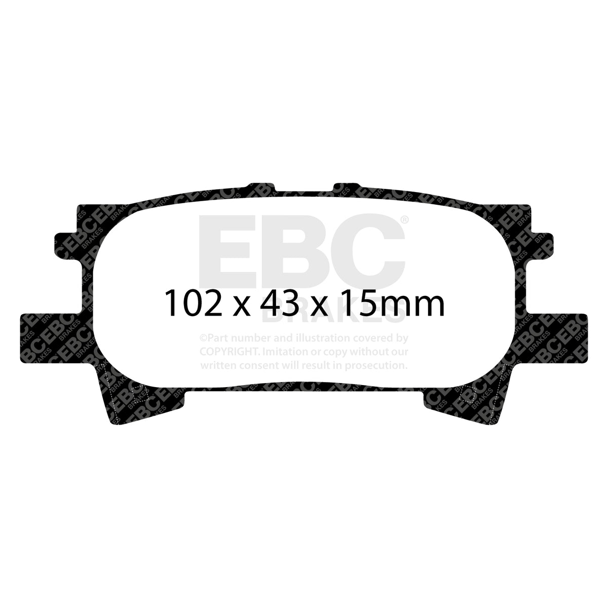 EBC Rear Ultimax Brake Pads - Toyota Harrier / Toyota Highlander (DP1682) — view 2