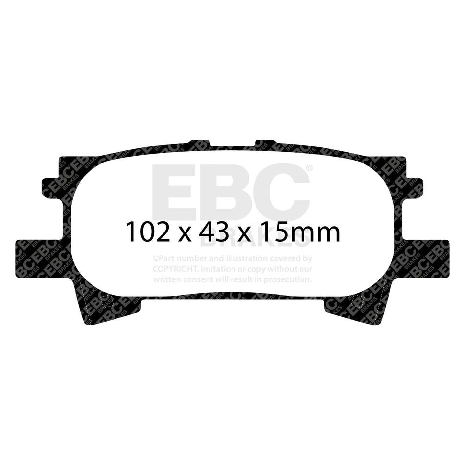 EBC Rear Ultimax Brake Pads - Toyota Harrier / Toyota Highlander (DP1682) — view 2