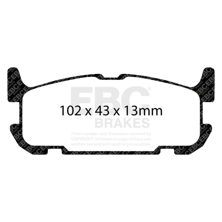 EBC Rear YellowStuff Brake Pads - Mazda MX-5 (DP41685R) — view 2