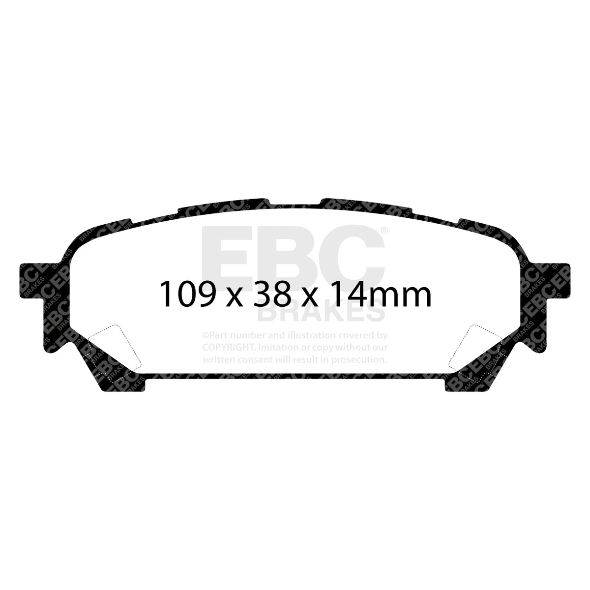 EBC Rear YellowStuff Brake Pads - Subaru Forester / Subaru Impreza (DP41687R) — view 2