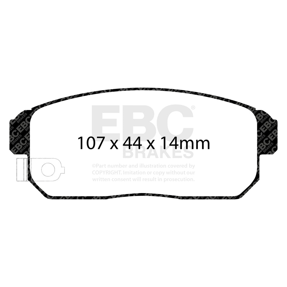 EBC Rear YellowStuff Brake Pads - Mazda RX-8 / Suzuki Ignis (DP41691R) — view 2