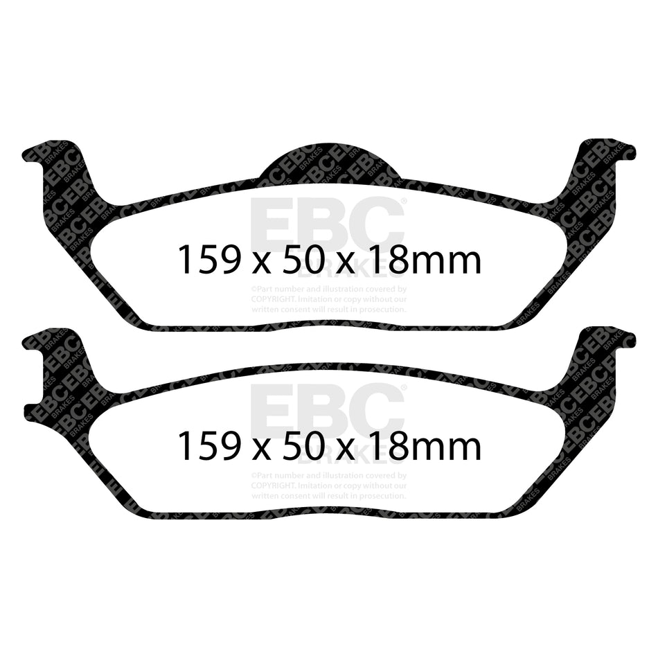 EBC Rear GreenStuff Brake Pads - Ford F150 (DP61697) — view 2