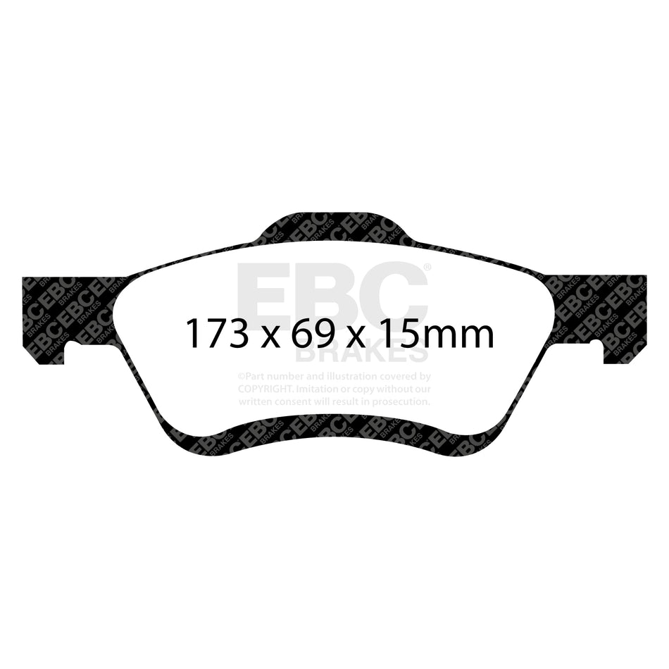 EBC Front GreenStuff Brake Pads - Ford Maverick / Mazda Tribute (DP61709) — view 2