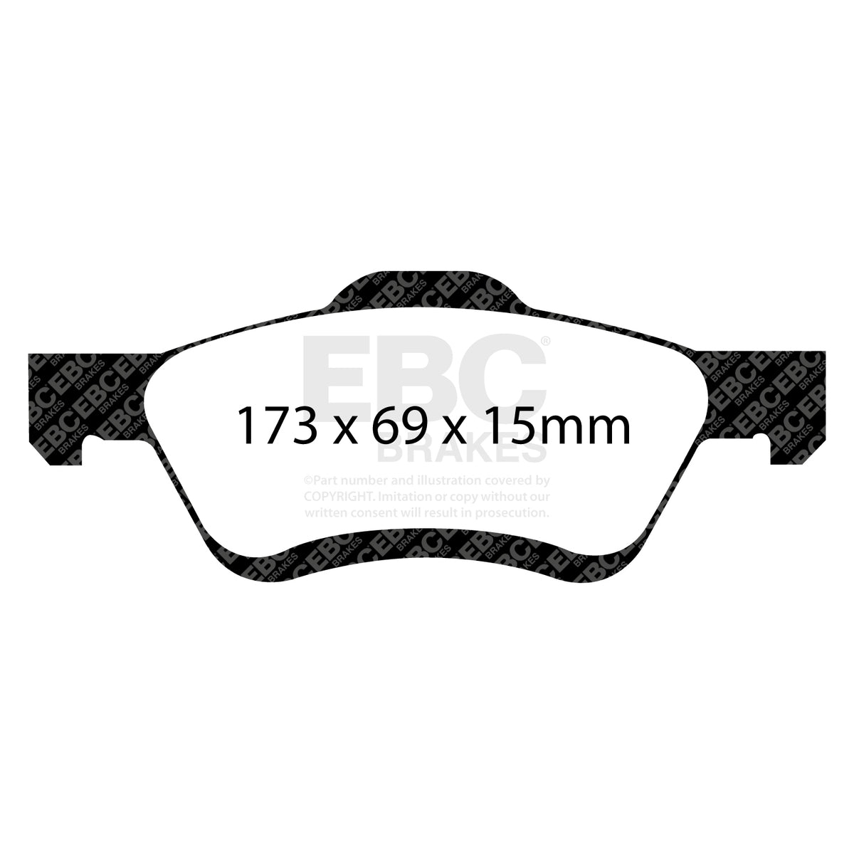 EBC Front Ultimax Brake Pads - Ford Maverick / Mazda Tribute (DP1709) — view 2