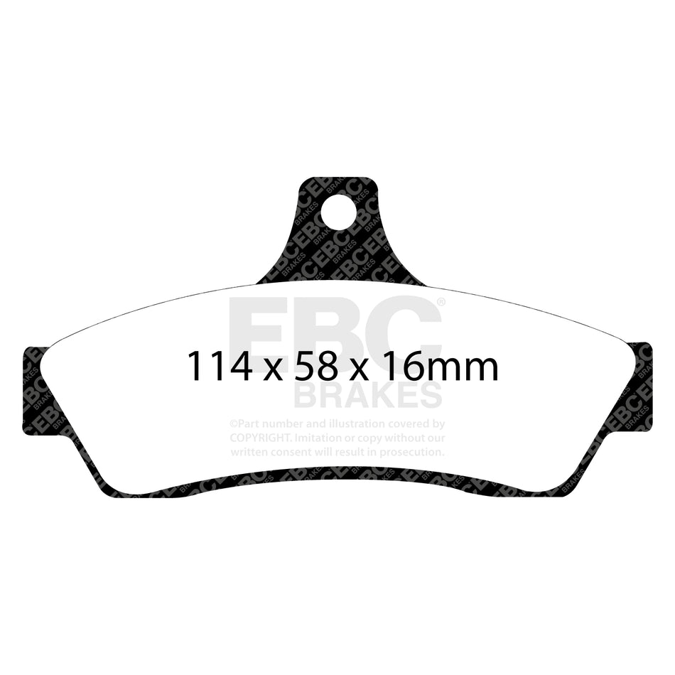 EBC Rear YellowStuff Brake Pads - Opel Monaro / Vauxhall Monaro (DP41711R) — view 2