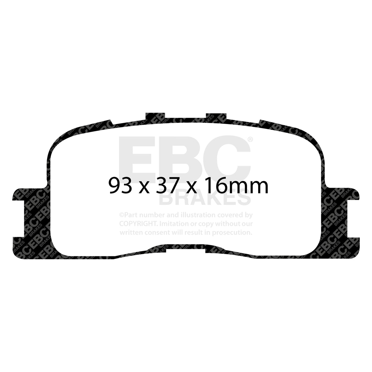EBC Rear Ultimax Brake Pads - Toyota Highlander / Toyota Camry (DP1716) — view 2