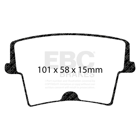 EBC Rear YellowStuff Brake Pads - Chrysler (USA) 300c / Dodge (USA) Charger (DP41722/2R) — view 2