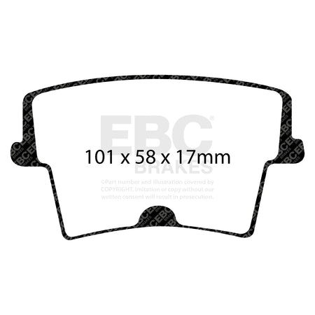 EBC Rear YellowStuff Brake Pads - Chrysler (USA) 300c / Dodge (USA) Charger (DP41722R) — view 2