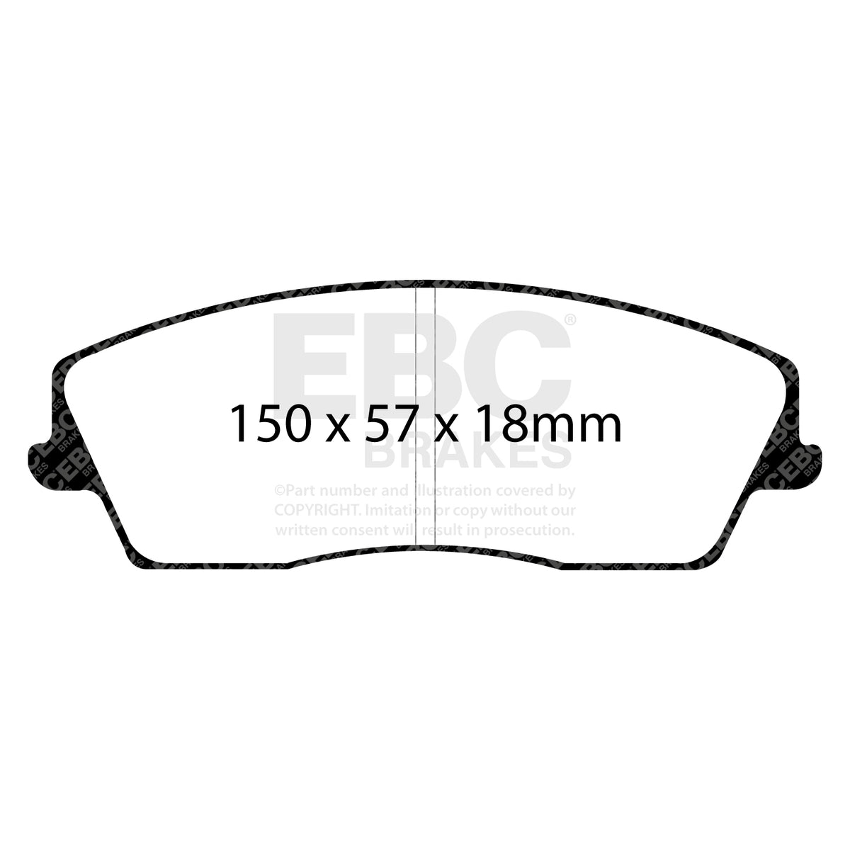 EBC Front YellowStuff Brake Pads - Chrysler (USA) 300c / Dodge (USA) Charger (DP41723R) — view 2