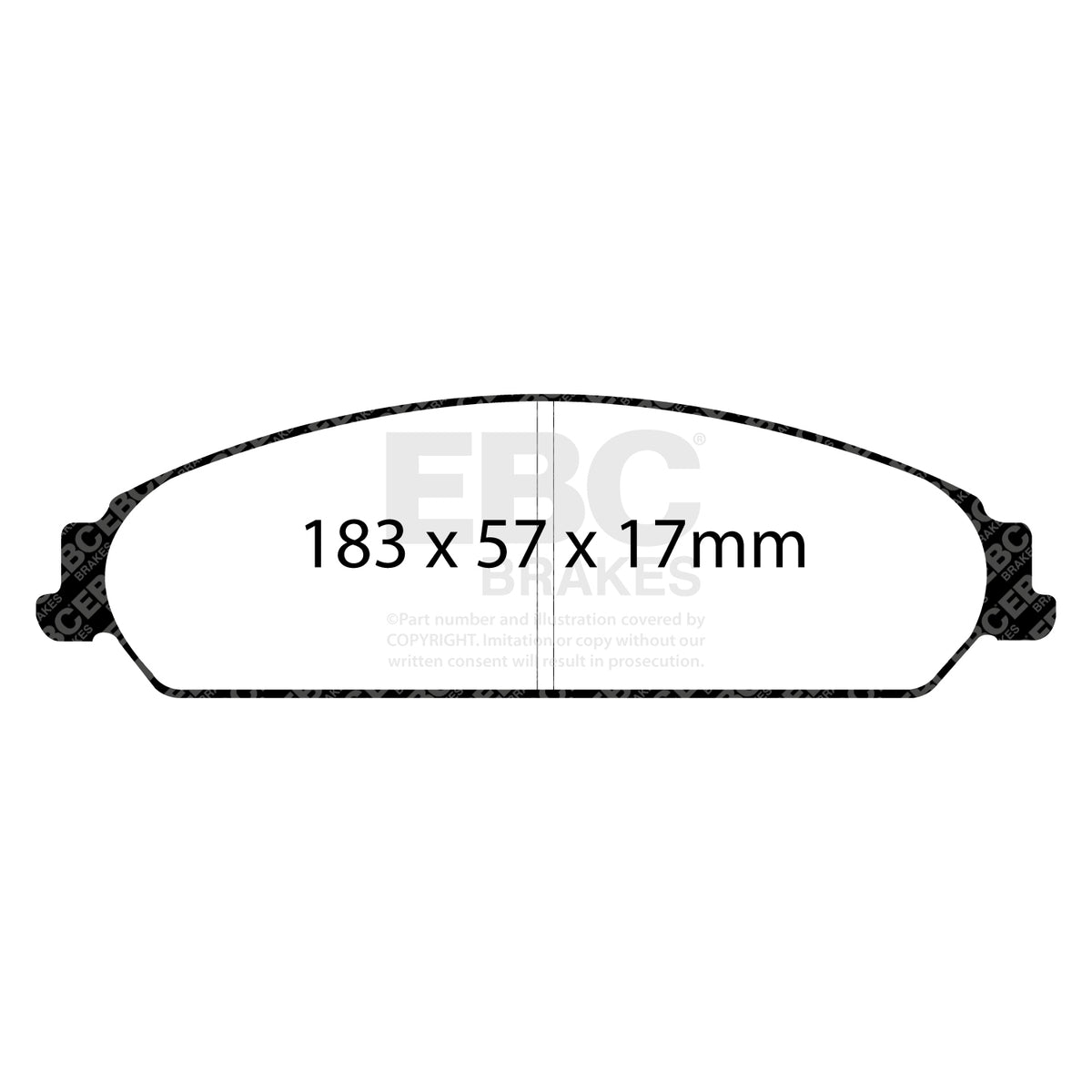 EBC Front YellowStuff Brake Pads - Chrysler (USA) 300c / Lancia Thema (DP41724R) — view 2
