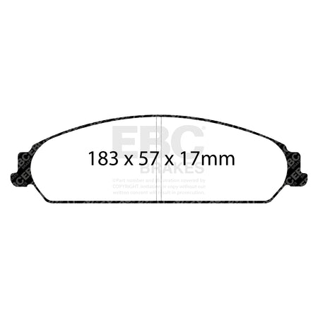 EBC Front Ultimax Brake Pads - Chrysler (USA) 300c / Lancia Thema (DP1724) — view 2