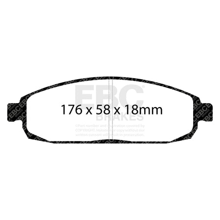 EBC Front GreenStuff Brake Pads - Jeep Grand Cherokee / Jeep Commander (DP61732) — view 2