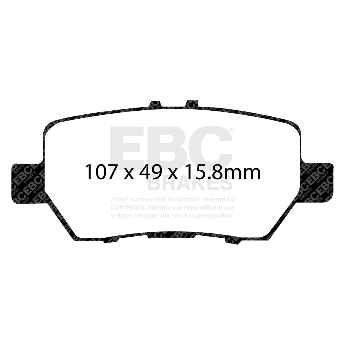 EBC Rear YellowStuff Brake Pads - Honda Legend (DP41736R) — view 2