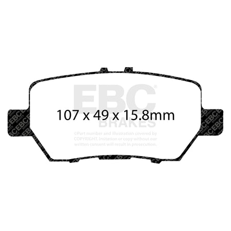 EBC Rear RedStuff Brake Pads - Honda Legend (DP31736C) — view 2