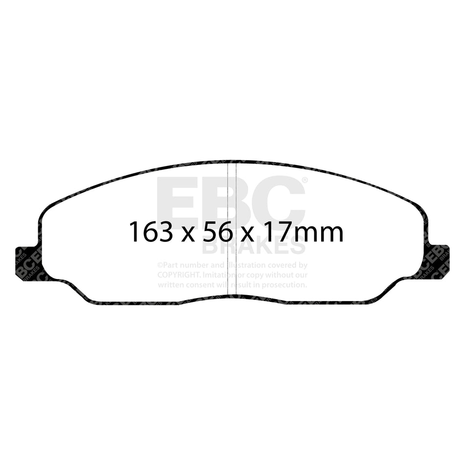 EBC Front YellowStuff Brake Pads - Ford Mustang (5th Generation) (DP41740R) — view 2