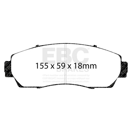 EBC Front YellowStuff Brake Pads - Honda CR-V / Honda Zr-v (DP41743R) — view 2
