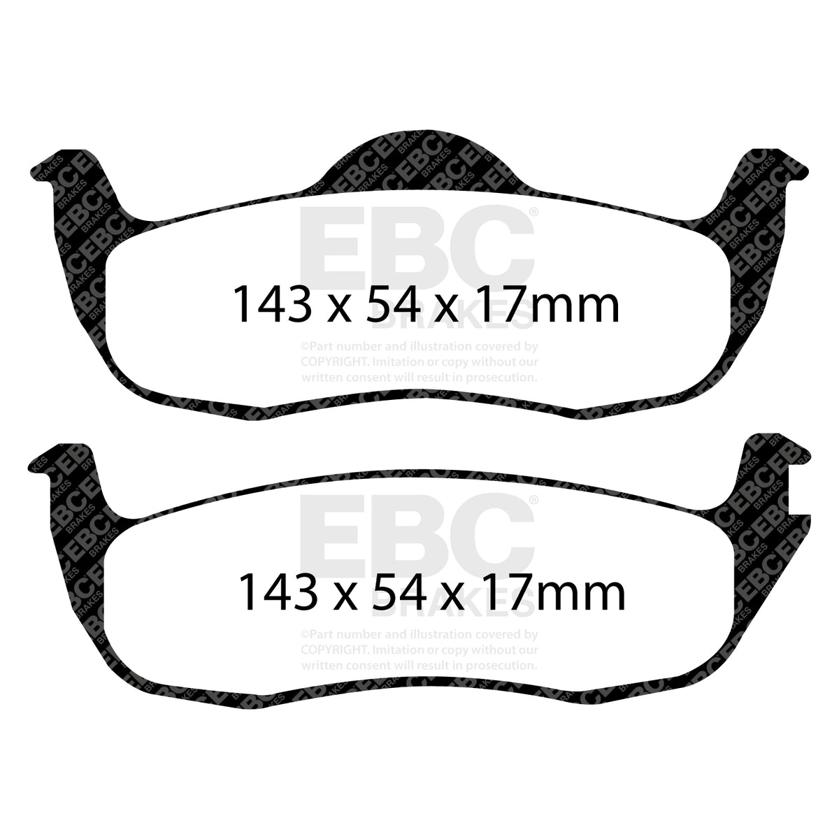 EBC Rear Ultimax Brake Pads - Jeep Grand Cherokee / Jeep Commander (DP1745) — view 2