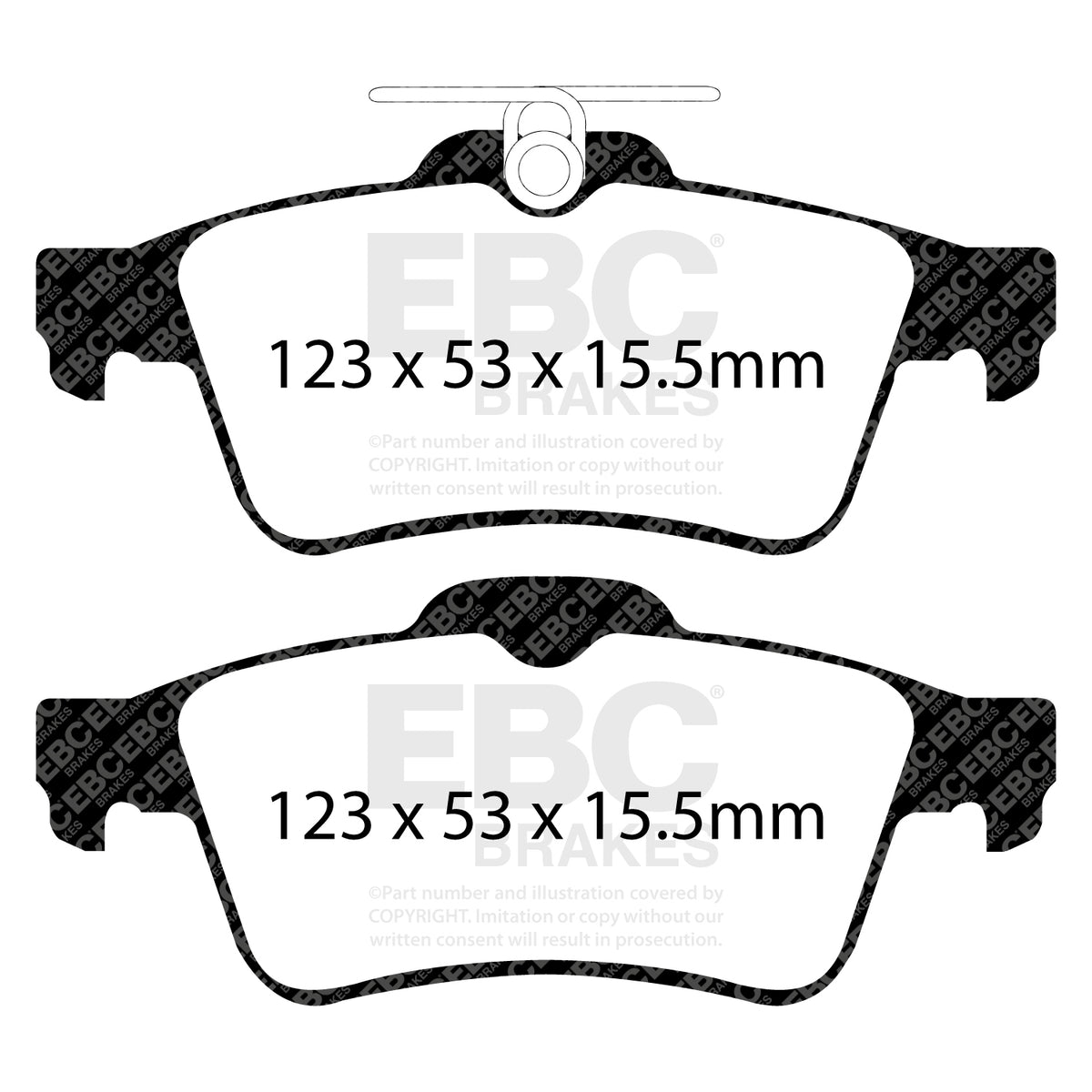EBC Rear BlueStuff Brake Pads - Volvo V40 / Volvo V40 Cross Country (DP51749NDX) — view 2