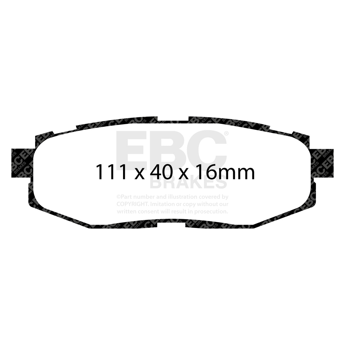 EBC Rear GreenStuff Brake Pads - Subaru Forester / Subaru Tribeca (DP21758) — view 2