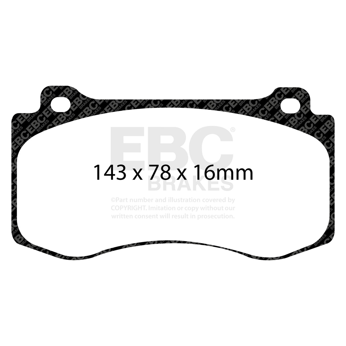 EBC Front YellowStuff Brake Pads - Chrysler (USA) 300c / Dodge (USA) Charger (DP41764R) — view 2