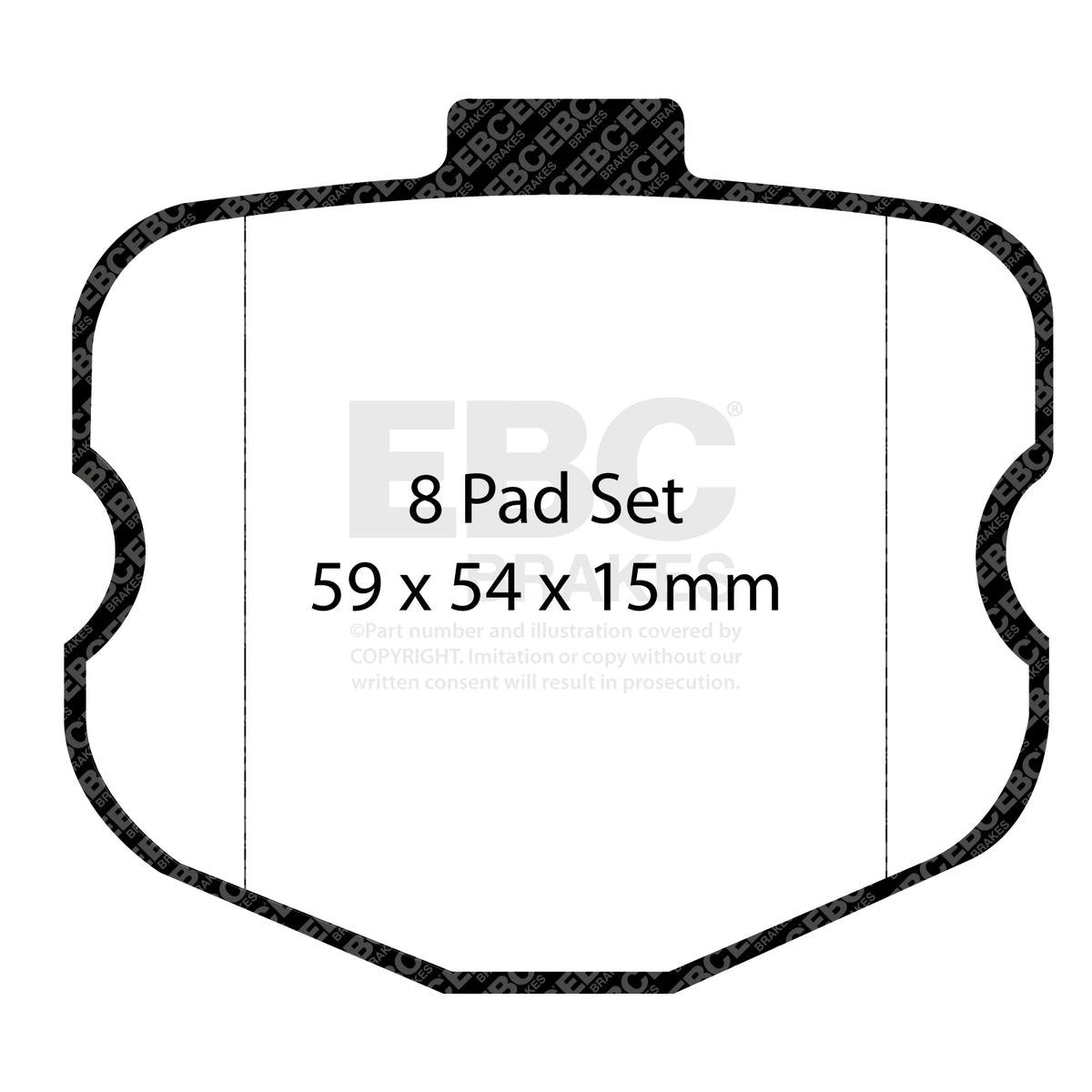 EBC Rear YellowStuff Brake Pads - Chevrolet Corvette (C6) (DP41771/4R) — view 2