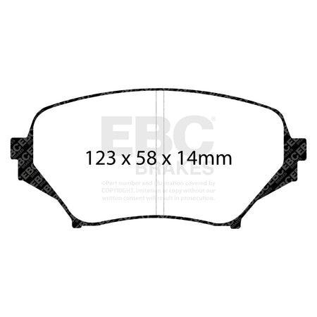 EBC Front YellowStuff Brake Pads - Mazda MX-5 (DP41774R) — view 2