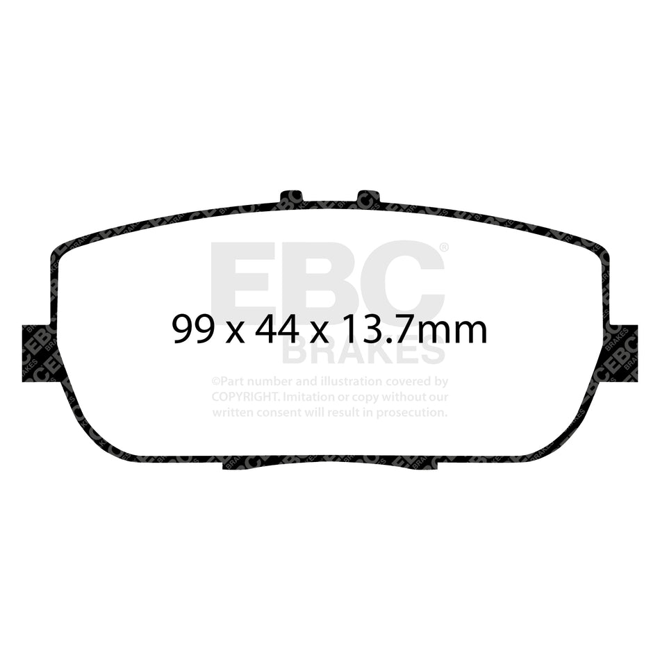 EBC Rear YellowStuff Brake Pads - Mazda MX-5 / Mazda MX-5 Rf (DP41775R) — view 2