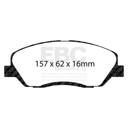 EBC Front Ultimax Brake Pads - Hyundai Santa Fe (2nd Gen) / Hyundai Santa Fe (3rd Gen) (DP1783) — view 2