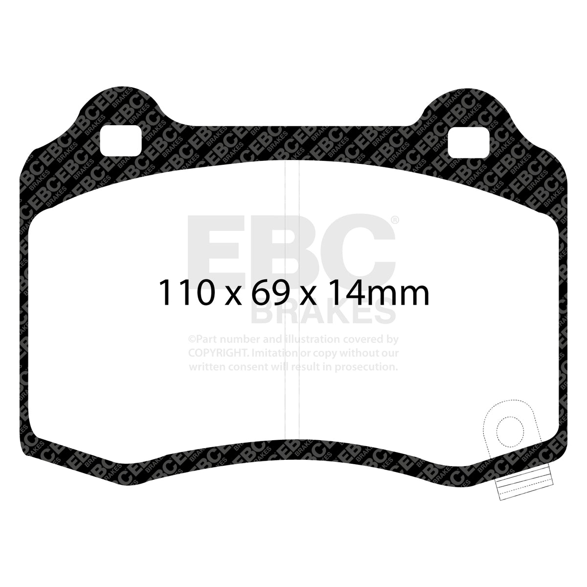 EBC Rear YellowStuff Brake Pads - Chrysler (USA) 300c / Dodge (USA) Charger (DP41788R) — view 2