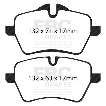 EBC Front BlueStuff Brake Pads - Mini Countryman (R60) / Mini Paceman (R61) (DP51789NDX) — view 2