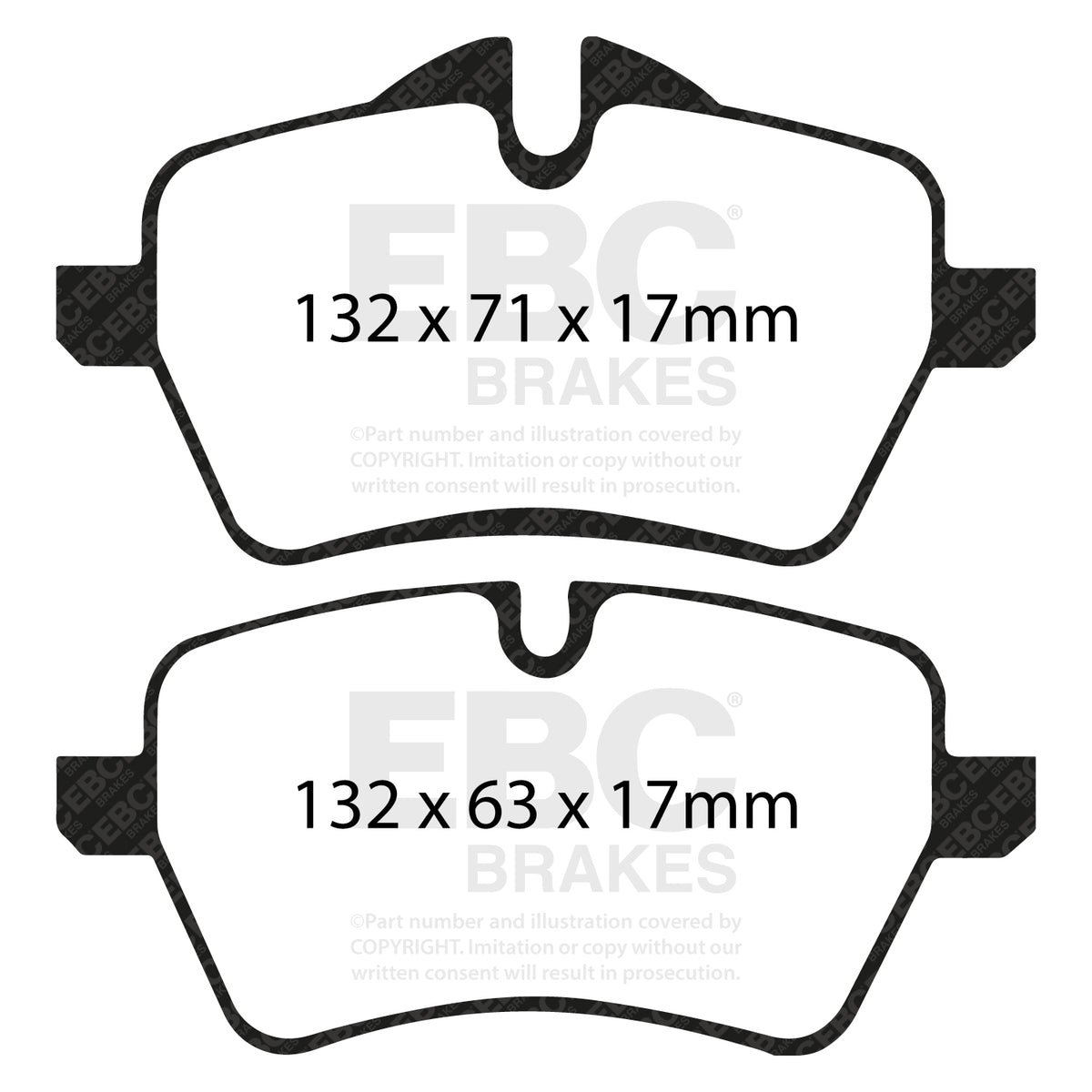 EBC Front YellowStuff Brake Pads - Mini Countryman (R60) / Mini Paceman (R61) (DP41789R) — view 2