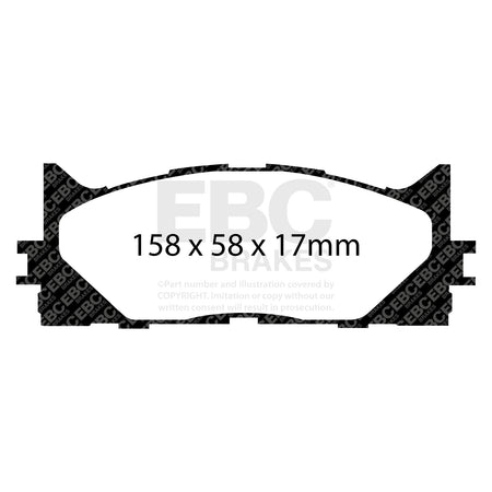 EBC Front Ultimax Brake Pads - Toyota Camry / Toyota (australia And New Zealand) Camry (DP1790) — view 2