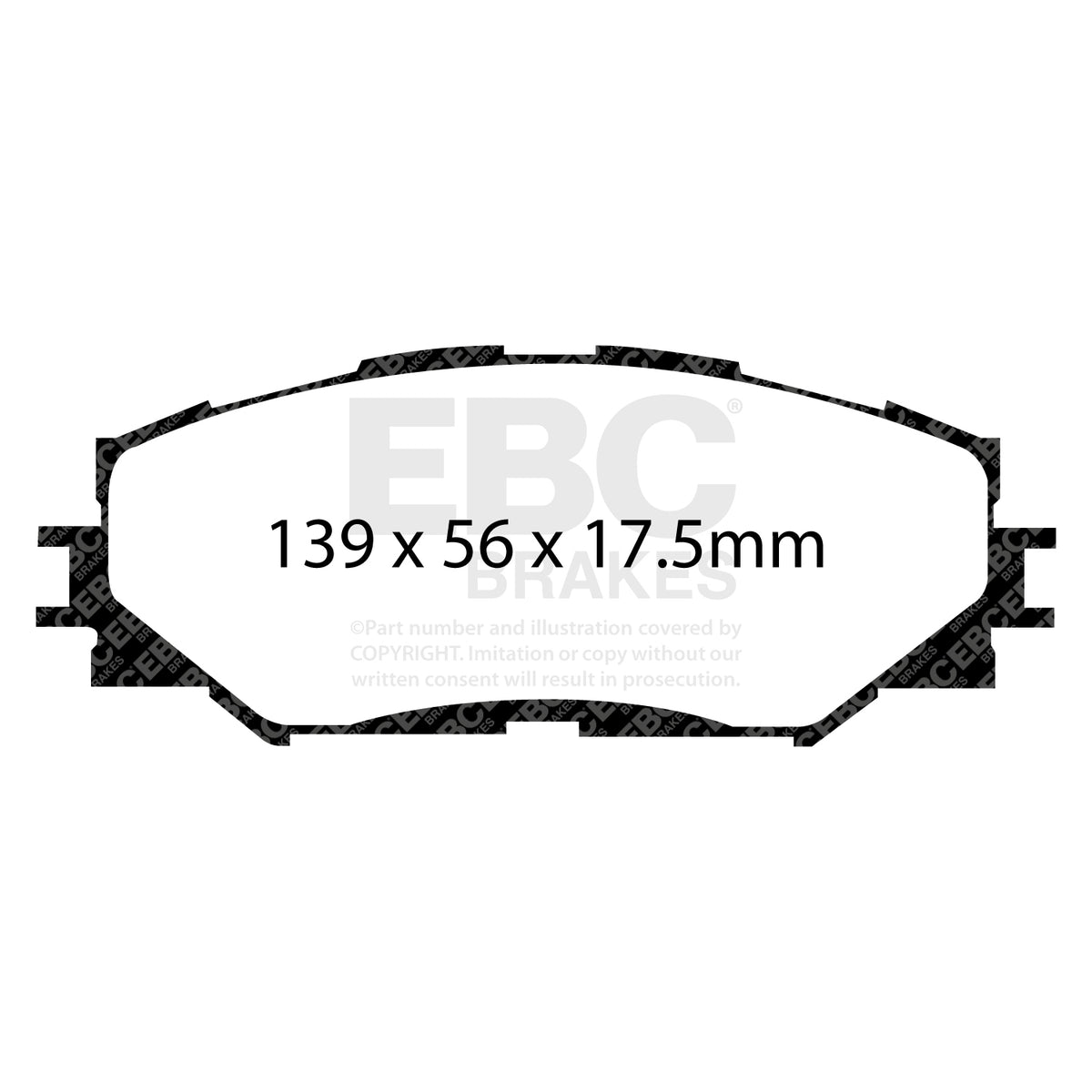 EBC Front GreenStuff Brake Pads - Toyota Auris / Toyota Corolla (DP21791) — view 2