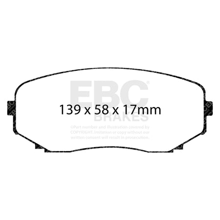 EBC Front Ultimax Brake Pads - Ford Edge (U387) / Mazda CX-7 (DP1794) — view 2