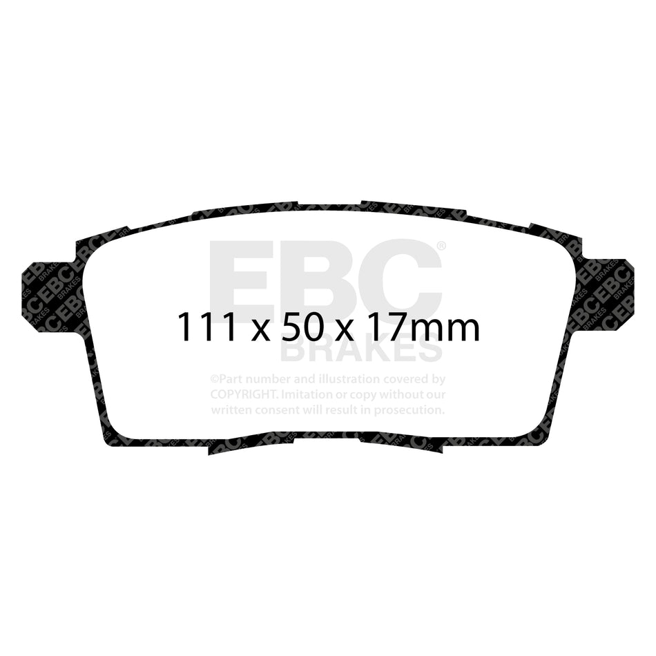 EBC Rear YellowStuff Brake Pads - Mazda CX-7 / Mazda CX-7 (usa Model) (DP41795R) — view 2