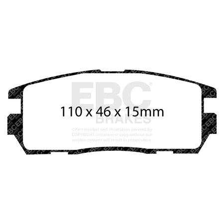 EBC Rear Ultimax Brake Pads - Chevrolet Captiva / Opel Antara (DP1797) — view 2